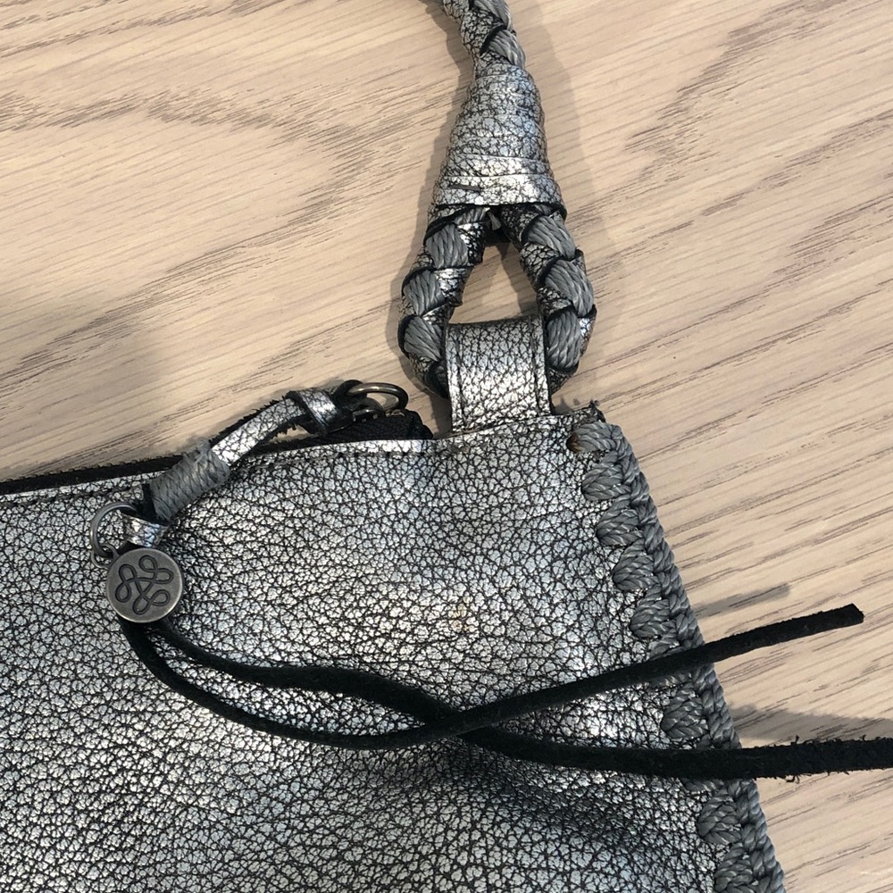 Silver Textured Shoulder Bag - Picture 3 of 6